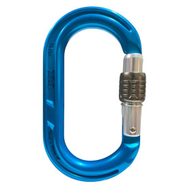 英國 ISC Aluminium Oval Karabiner_Screwgate 手動鎖鉤環O型 淺藍色